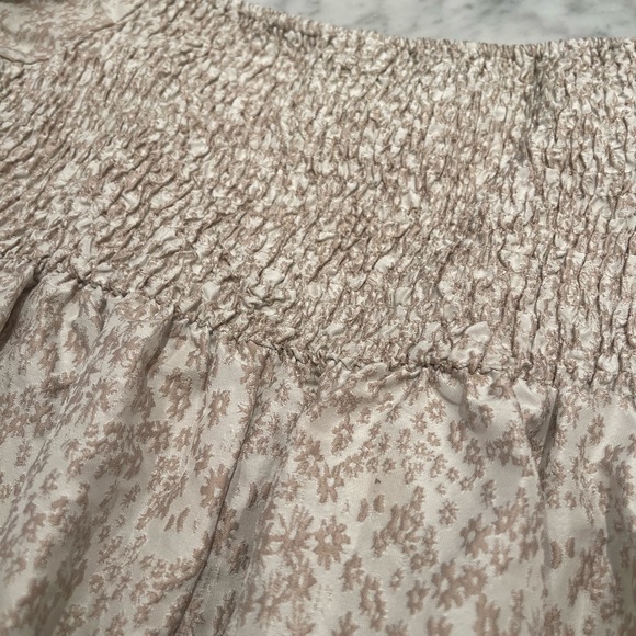 Mittoshop Leopard Damask print Puff Sleeve Dress. Ruching on back. NWT. Medium. - Picture 4 of 4